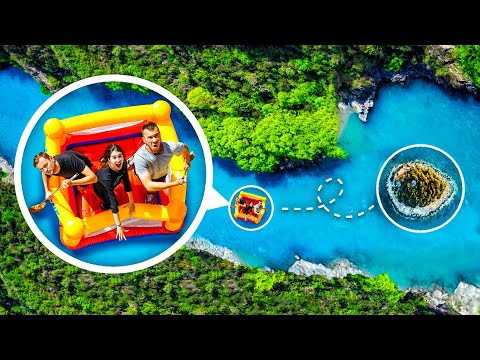 Видео: Проплыли 10км на НАДУВНОМ БАТУТЕ ЧЕЛЛЕНДЖ!! *Мы перевернулись