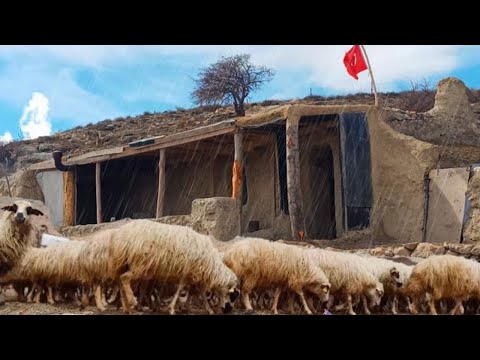 Видео: Мужчина один строит дом в горах | документальный
