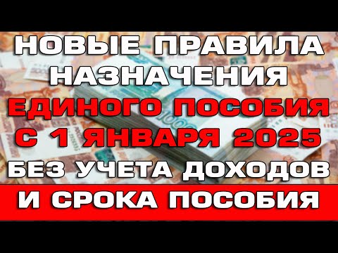 Видео: Изменения правил назначения Единого пособия с 1 января 2025 Новости