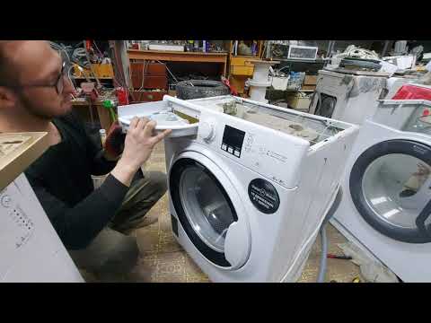 Видео: Hotpoint-Ariston.  Замена подшипника. Обзор стиральной машинки