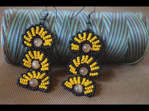Видео: Серьги из бисера.  Набор "Гизель".  Мастер класс