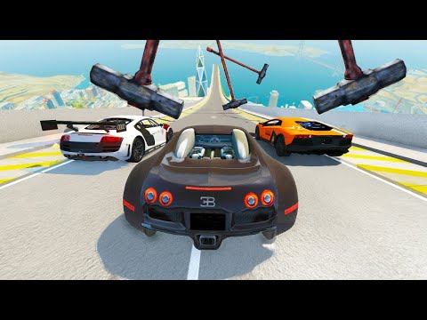 Видео: Безумные Аварии на ВЫСОКОЙ СКОРОСТИ BeamNG Drive Челлендж!