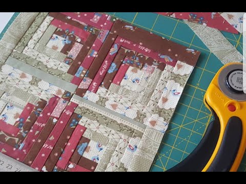 Видео: 78. МК: Мини-блок  "Колодец" /Log Cabin/ шитьё по бумаге