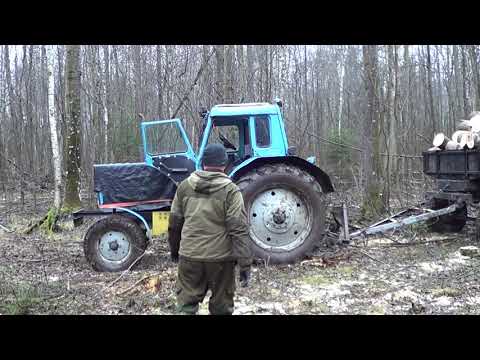 Видео: Возим дровишки на МТЗ 80 с прицепом 2ПТС4 Часть 2