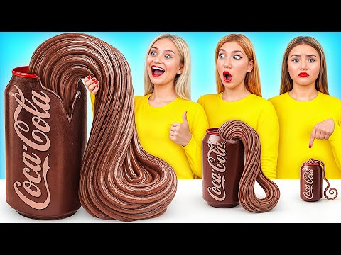 Видео: Большая, Средняя или Маленькая Тарелка Челлендж | Умные Гаджеты или Лайфхаки от Super Hyper DO