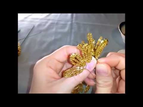 Видео: Сосновая ветка с шишками из бисера.Часть 1 - Шишки.