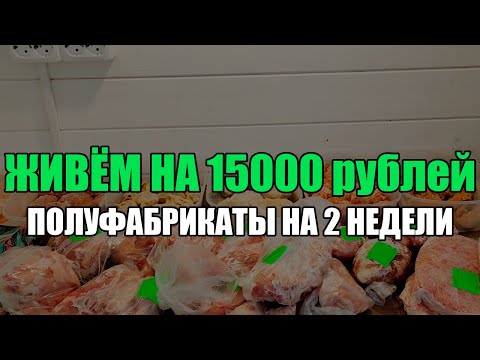 Видео: Живём на 15000 в месяц /Закупка на 2500 рублей/ Экономная заморозка полуфабрикатов на 2 недели