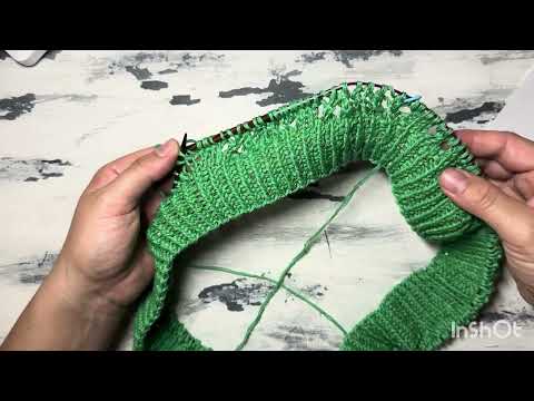 Видео: Узор "ажурные листья" спицами