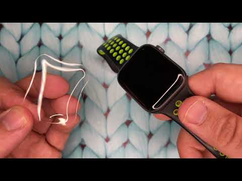 Видео: Установка матовой гидрогелиевой Пленки на умные часы Apple Watch / Installing Matte Hydrogel Film