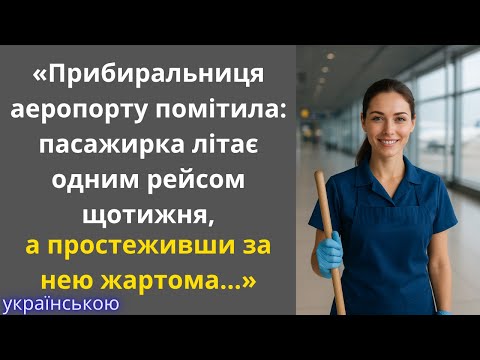 Видео: Прибиральниця аеропорту помітила що пасажирка літає одним рейсом щотижня, а простеживши за нею...