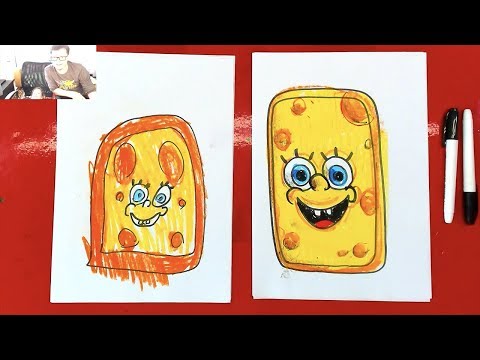 Видео: Чехол для телефона - ГУБКА БОБ рисуем