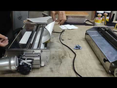 Видео: Клеемазательная машина МКМ39, работа с разными материалами.