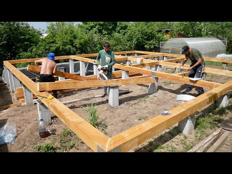 Видео: Построили недорогой дачный дом. Пошаговый процесс строительства