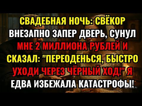 Видео: СВАДЕБНАЯ НОЧЬ: СВЁКОР ВНЕЗАПНО ЗАПЕР ДВЕРЬ, СУНУЛ МНЕ 2 МИЛЛИОНА РУБЛЕЙ И СКАЗАЛ: "ПЕРЕОДЕНЬСЯ...