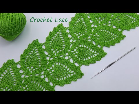 Видео: Очаровательное КРУЖЕВО "ЛИСТИКИ" вязание крючком ЛЕНТОЧНОЕ КРУЖЕВО Crochet Lace Ribbon Tape Tutorial
