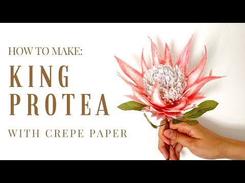 Видео: НАУЧИТЕСЬ СДЕЛАТЬ КОРОЛЕВСКУЮ ПРОТЕЮ из крепированной бумаги | лепестки, расписанные вручную | по...