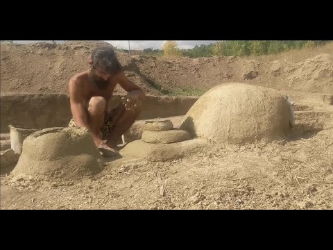 Видео: Строю древнюю печь для обжига керамики и выпечки хлеба за 0$. 1200 градусов