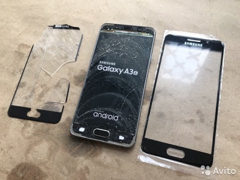 Видео: Ремонт замена стекла дисплея samsung a3 a310f 2016г. glass replacement