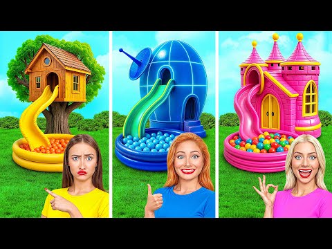 Видео: Домики Одного Цвета Бедная vs Богатая vs Ультра Богатая | Смешные Cитуации от Multi DO Smile