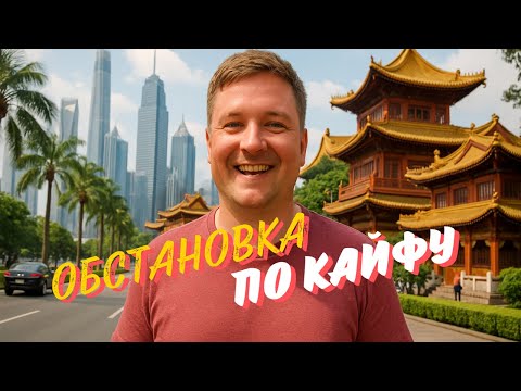 Видео: Прогулка по улицам Китая 🌴 Небоскрёбы, храмы и жара!