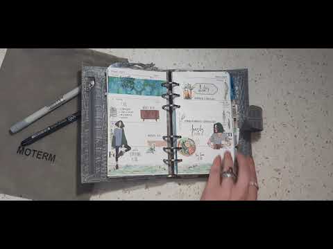 Видео: Весенние развороты в органайзере moterm personal grey croc/ ежедневник с aliexpress
