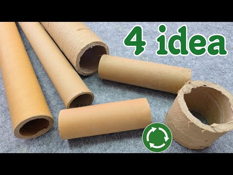 Видео: Не выбрасывайте картонные рулоны! 4 замечательные идеи по переработке ♻️