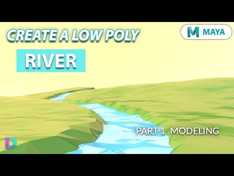 Видео: Низкополигональная модель воды в Maya | Река | Часть 1 Моделирование