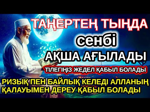 Видео: Тыңда Өте күшті дұға сенбі, Алла бір күнде ойламаған ақша байлық жібереді, ризығың көбейеді