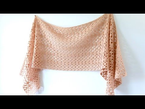 Видео: Как связать оригинальную прямоугольную шаль, подходящую для всех сезонов, подробно для начинающих.