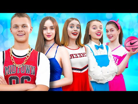 Видео: Встречаюсь с Четырьмя Девушками Одновременно! Чирлидерша vs Королева Школы! Кого Выберет Парень?