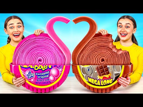 Видео: Шоколадна еда VS Настоящая еда Челлендж | Веселые ситуации с Едой от Olala