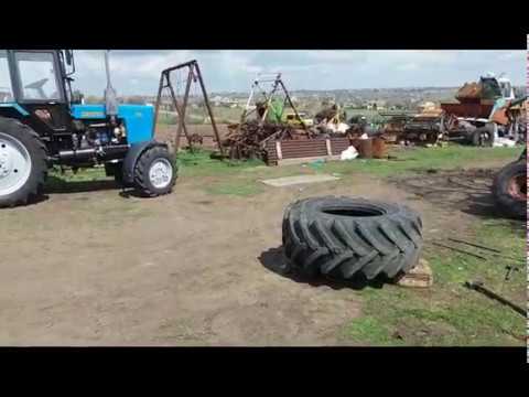 Видео: Бортирую переднее колесо комбайна СК-5 Нива