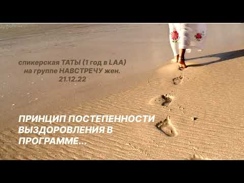 Видео: ПРИНЦИП ПОСТЕПЕННОСТИ ВЫЗДОРОВЛЕНИЯ В ПРОГРАММЕ