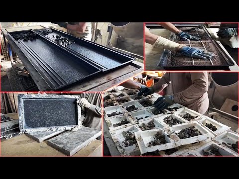 Видео: Производство уличных ступеней и тротуарной плитки по технологии «Мрамор из бетона»