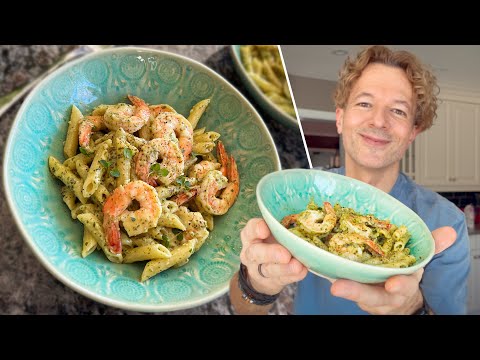 Видео: Неожиданное сочетание, но очень вкусно! Паста с песто и с креветками | простой рецепт
