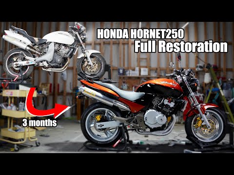 Видео: HONDA HORNET 250|Рекорд 3 месяцев полной реставрации мотоцикла.