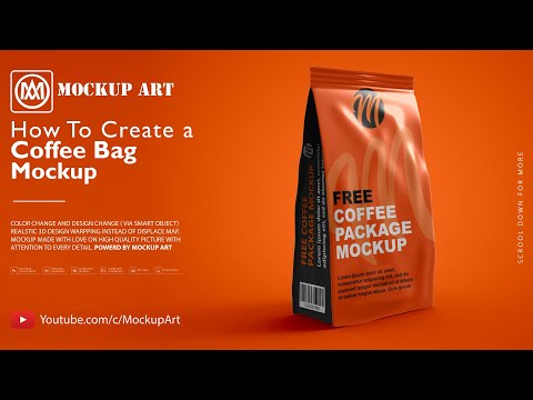 Видео: Как создать мокап упаковки кофе | Урок по созданию мокапов в Photoshop