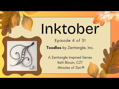 Видео: Inktober 2025 — Зентангл для начинающих © — День 4 — Toodles