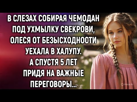 Видео: Cобирая чемодан под ухмылку свекрови, Олеся от безысходности уехала в халупу. А спустя 5 лет…😱❤️