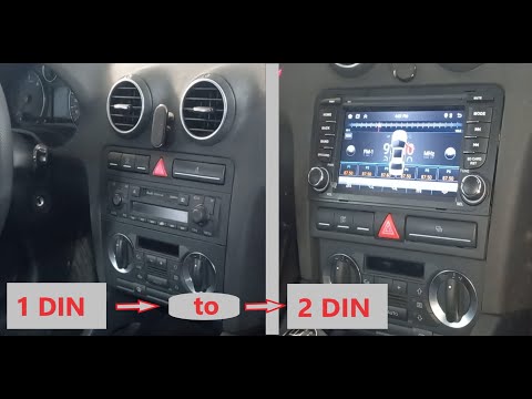 Видео: Audi A3 8P Замена консоли 1 Din на 2 Din и установка Android-навигации