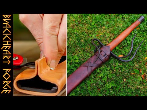 Видео: Изготовление ножен для длинного меча с деревянной сердцевиной и кожаным покрытием