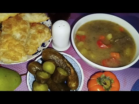 Видео: Картофельный суп, домашние баурсаки 😋 АСМР итинг #асмр #асмрдлясна #релакс #шепот  #asmr #eating