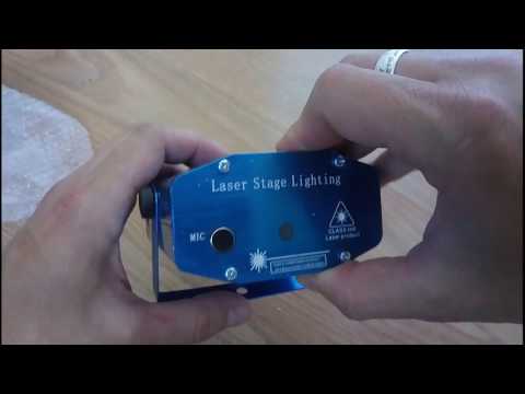 Видео: Лазерный проектор цветомузыка Laser YX-09.