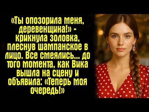 Видео: «Ты опозорила меня, деревенщина!» — крикнула золовка, плеснув шампанское в лицо. Все смеялись...