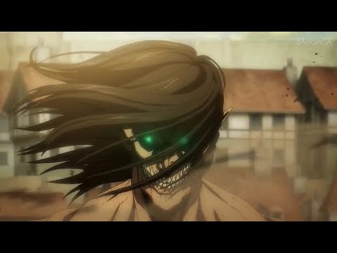 Видео: Эрен против Райнера и Гальярда / Eren vs Reiner & Galliard [Attack on Titan]