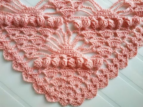 Видео: ШАЛЬ "КОРОЛЕК". ВЯЗАНИЕ КРЮЧКОМ