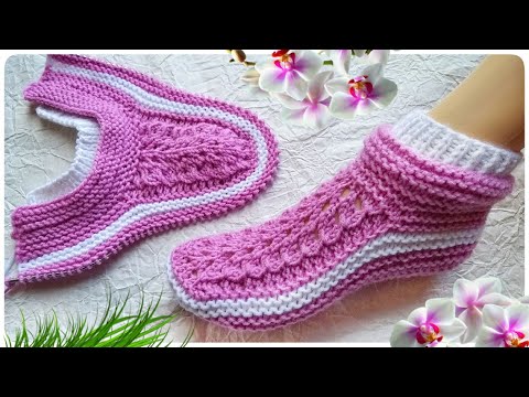 Видео: ПРОСТО ВОСТОРГ!!! 🌸ВЕСЕННИЕ ажурные следки на двух спицах