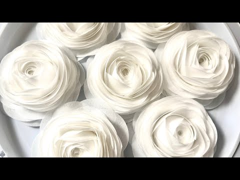 Видео: Цветы из вафельной бумаги на 🎂🎂🌹🌸Все подробно как сделать красивые цветы 🌹 
