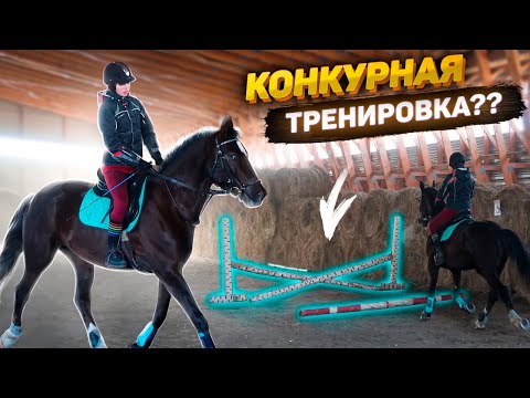 Видео: КОНКУРНАЯ тренировка ?? VLOG Конюшня