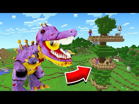 Видео: ТРУБОЗАВР НАПАЛ НА НАШ ДОМ НА ДЕРЕВЕ В МАЙНКРАФТ! | Глазастая Морда Minecraft